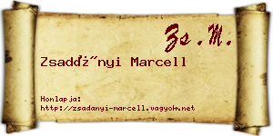 Zsadányi Marcell névjegykártya
